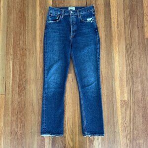 Agolde Riley High Rise Straight Crop Jeans